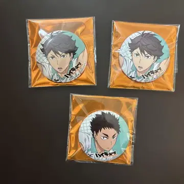 하이큐!! 아오바죠사이 캔뱃지 3개 세트