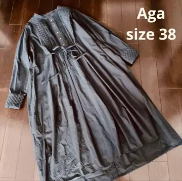 aga 아가 퀼트 스티치 셔츠 드레스 긴팔 원피스