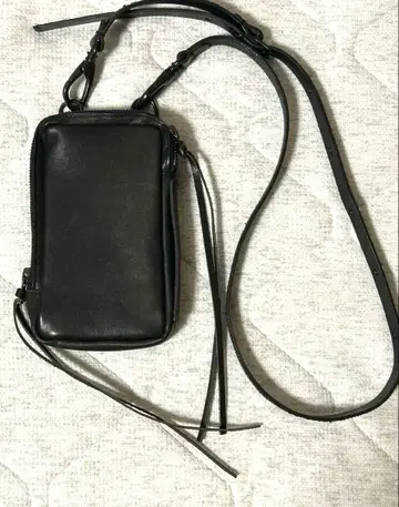 The Viridi-anne/VI-3754-09/가죽 넥 파우치