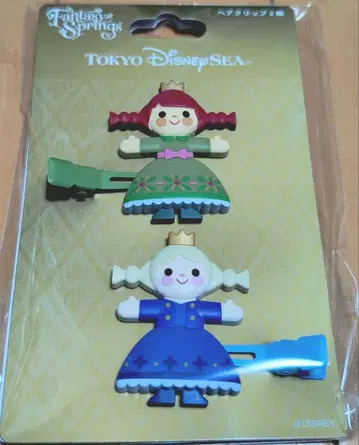 판타지 스프링스 겨울왕국 안나 & 엘사 헤어 클립