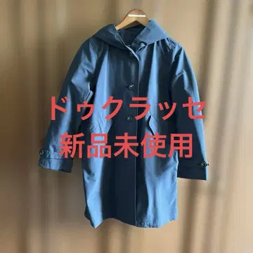 두클라쎄 미사용 새상품! 후드 부착 네이비 코트