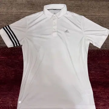adidas 화이트 피케 셔츠 L