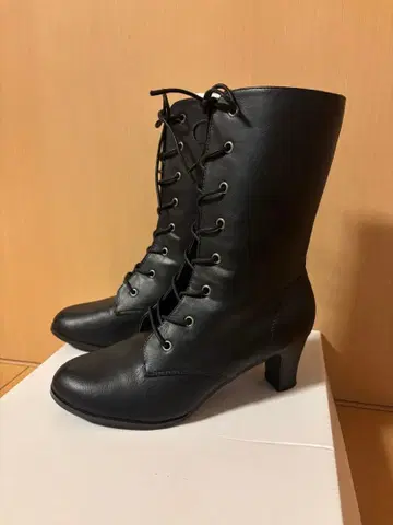 하카마 부츠 KIMONOMACHI 블랙 레이스업 부츠 L 사이즈