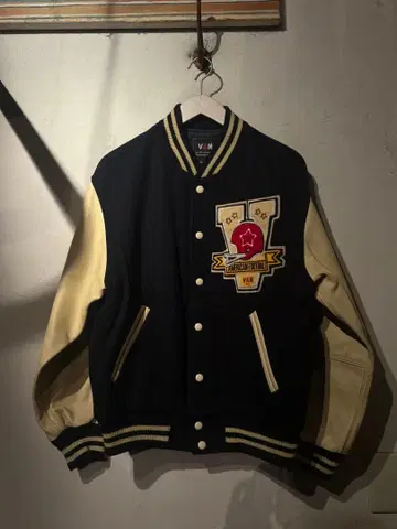 VAN JAC 바시티 자켓 소매 소가죽제 사이즈 L