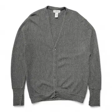 구제 의류 펭귄 스포츠 아크릴 니트 가디건 차콜 그레이 무지