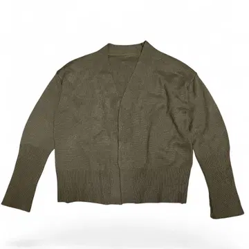 피프스 니트 가디건 V넥 겉옷 버튼리스 브라운 F