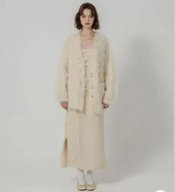 Eaphi SHAGGY KNIT CARDIGAN