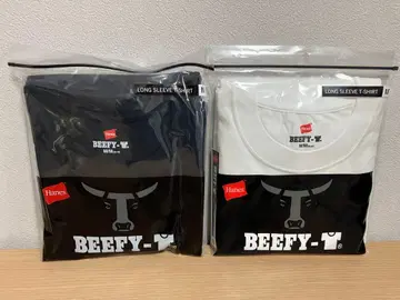 [헤인즈] 미사용 새상품 비피 무지 롱T 남녀 공용 화이트 블랙 2개 M