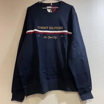 [ 새상품 ] 타미힐피거 트리코 XXXL 맨투맨 네이비 자수