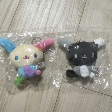 우사하나 봉제 인형 키링 [앉은 모습] [앉은 모습/흑백]