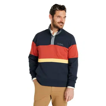 L.L.Bean 하프 지퍼 트레이닝복 네이비/오렌지