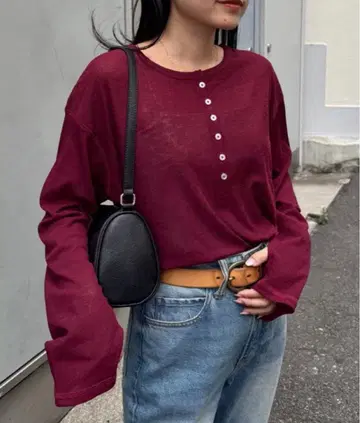 2way 시어 헨리넥 TEE