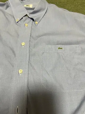 Lacoste 버튼 다운 셔츠 라이트 블루 44 사이즈