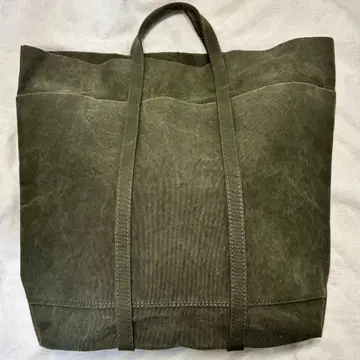 AMICALVA 6pockets CANVAS TOTE BAG KHAKI