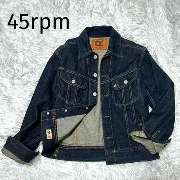 [ 레어 ] [ 45rpm ] 컨디션 최상! 데님 자켓 G 일본제 인디고