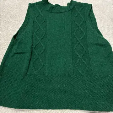 Bliss bunch 다크 그린 니트 베스트