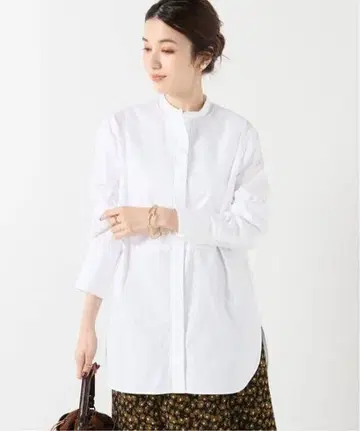 밴드 카라 옥스 롱 셔츠 IENA 미사용 새상품