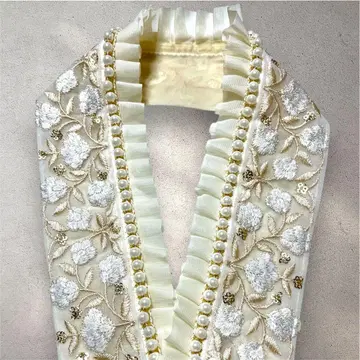 레이어드 카라 다테카라 장식 카라 프릴 펄 레이어드 카라