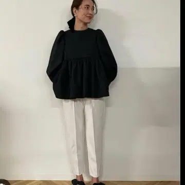 택 포함 새상품 OHGA 마쉬멜로우 팬츠 밀크 M