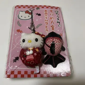 헬로키티 크레이프 원단 금붕어 화면 닦이 포함 마스코트 산리오 레어