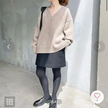 [ 새상품급 ] 멜톤 A라인 미니 스커트 36