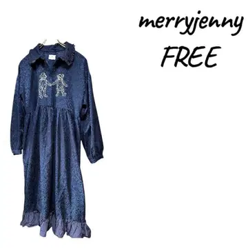 merryjenny 네이비 원피스 FREE 루즈한 사이즈