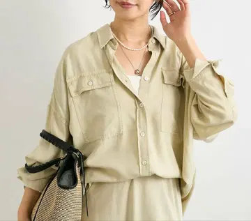 RIVE DROITE 가먼트 다이 와이드 셔츠