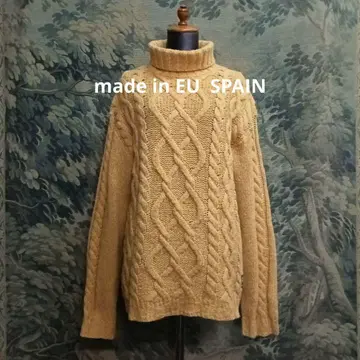 EU 스페인 아란 니트 피셔맨 터틀 니트