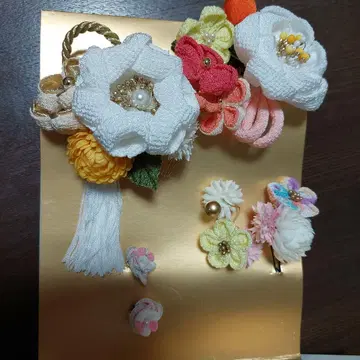 일본 의류 머리 장식 세트 다색 꽃 장식