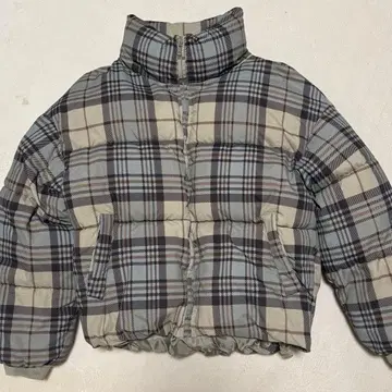 FEKETE 체크 무늬 다운 자켓