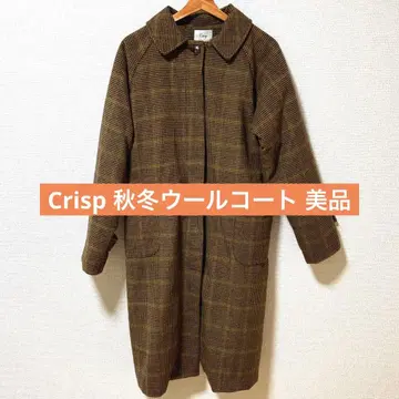 Crisp 체크 울 코트 롱 기장 아우터 가을/겨울 내추럴 새상품급