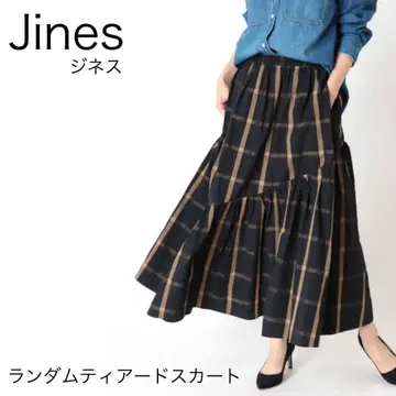 [ 미사용 택 포함 ] 지네스 랜덤 티어드 체크 스커트