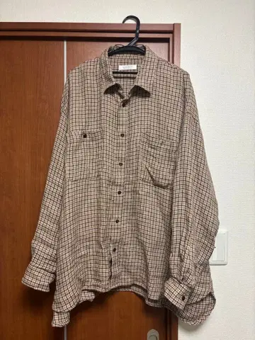 CONFECT 긴팔 셔츠 체크 셔츠 셔츠 자켓