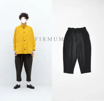 FIRMUM  폴리에스테르 루즈 드릴 슬림 테이퍼드 팬츠