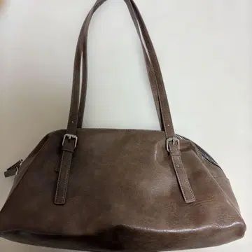 렙심 롱 핸들 보스턴 브라운55 합성 피혁 숄더백