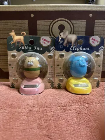 솔라 흔들흔들 시바견과 코끼리 2개 세트