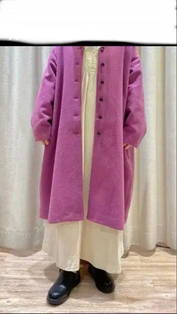 미사용 새상품 사만사 모스모스 중공사 롱 코트