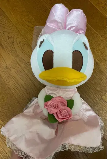 데이지덕 봉제 인형 핑크 드레스