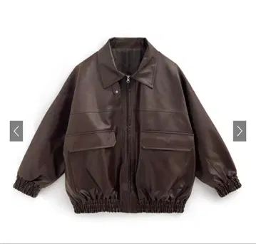 GRL 옷깃 2Way 오버 사이즈 가죽 블루종 ze863