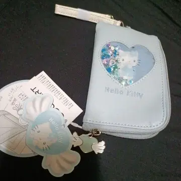 헬로키티 키패스 파우치 하늘색 미사용 새상품