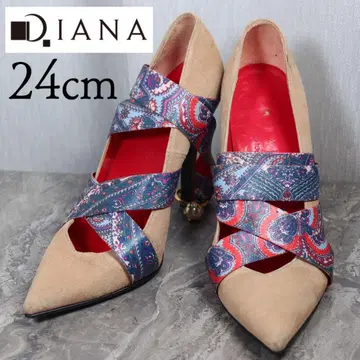DIANA 다이애나 24 펌프스 스웨이드 벨트 타이 리본 하이힐