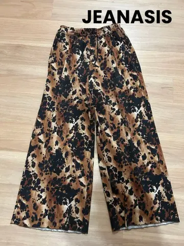 JEANASIS 레오파드 무늬 이지 팬츠