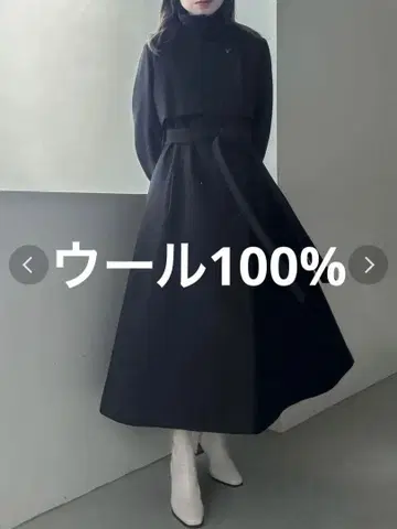 dazzlin 2WAY 컬러 레이디 울 코트 블랙 M