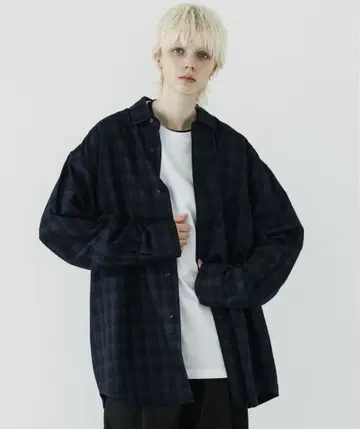 remer 루즈 빈티지 체크 오버 셔츠
