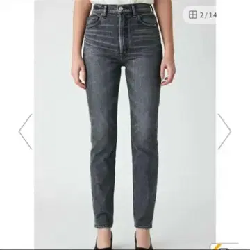 moussy PLAIN JEANS BLK STRAIGHT SLIM