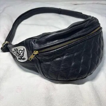 63leathers 퀼팅 바디백 리얼 가죽 블랙