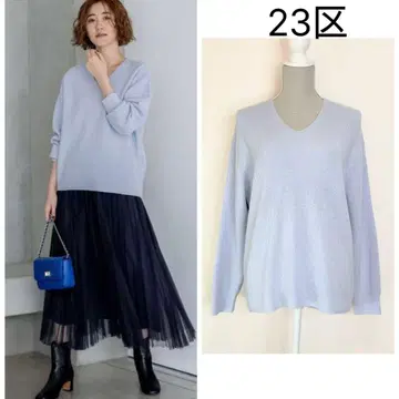 23구 울, 캐시미어 V넥 니트