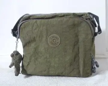 키플링 KIPLING 나일론 카키 계열 사선 숄더백