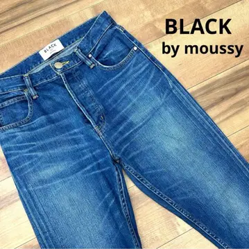 BLACK by moussy 데님 스트레이트 W25