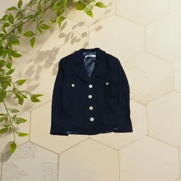 구제 의류 [ AMBIENTE ] 앰비엔테 트위드 자켓 네이비 골드 버튼